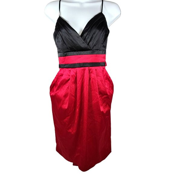 Trixxi Red Black Cocktail Party Dress Size 9 Juniors Prom NEW NWT - Picture 1 of 3